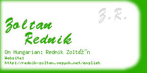 zoltan rednik business card